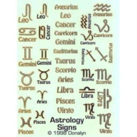 DON08 - Donalyn Water Decals - Astrology signs