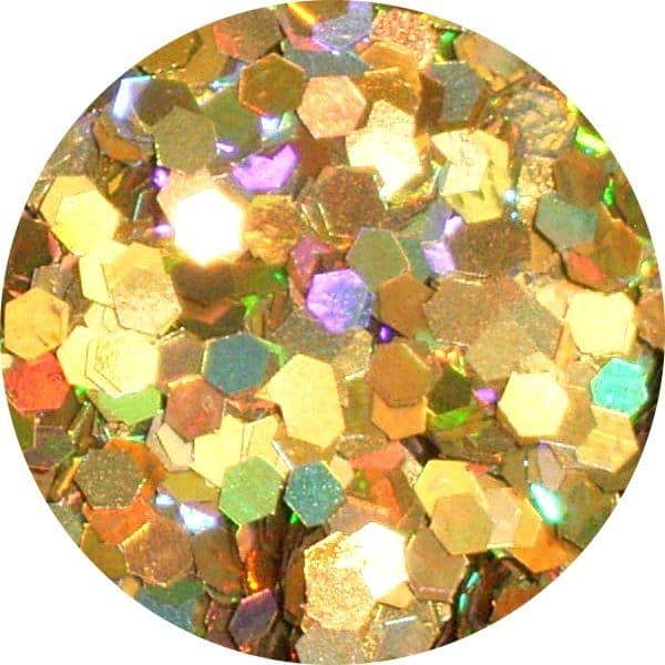 Perfect Nails Holo Gold Solvent Stable Glitter 0.0625Hex