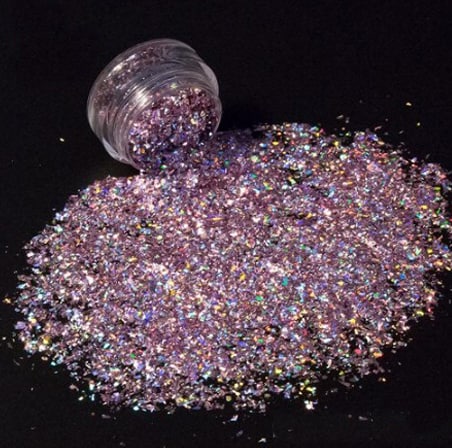 Mauve Glitter Shard